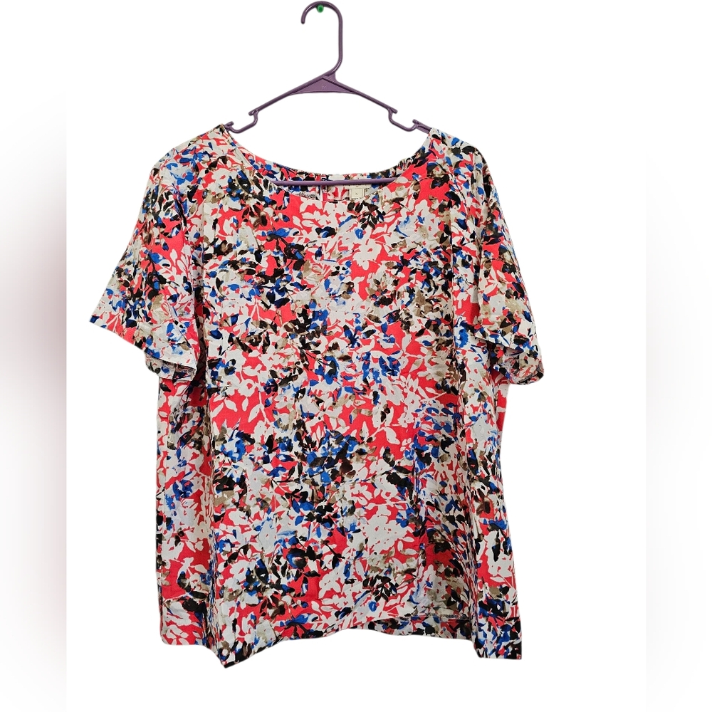 J. Crew Multicolor Abstract Print Blouse